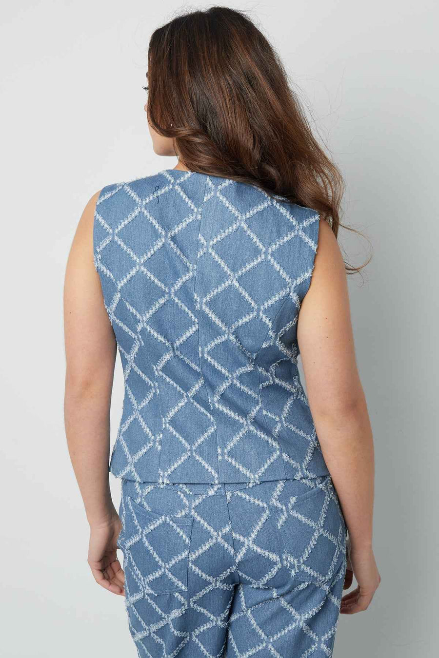 Plaid Top – Indigo