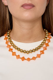 Kralenketting met klaver kraaltjes