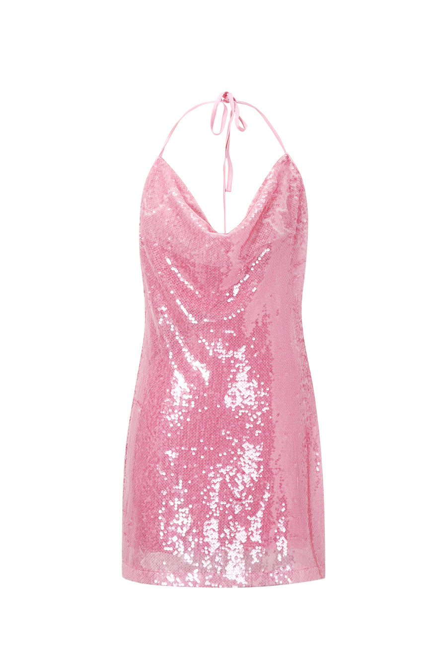 Jurk met waterval-effect en pailletten