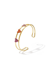 Bangle met strass harten