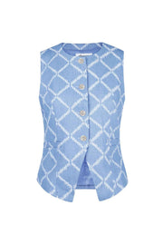 Plaid Top – Indigo