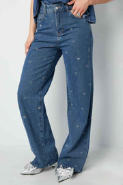 Wide Leg Hartjes Jeans