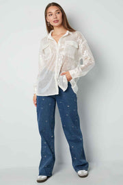 Wide Leg Hartjes Jeans