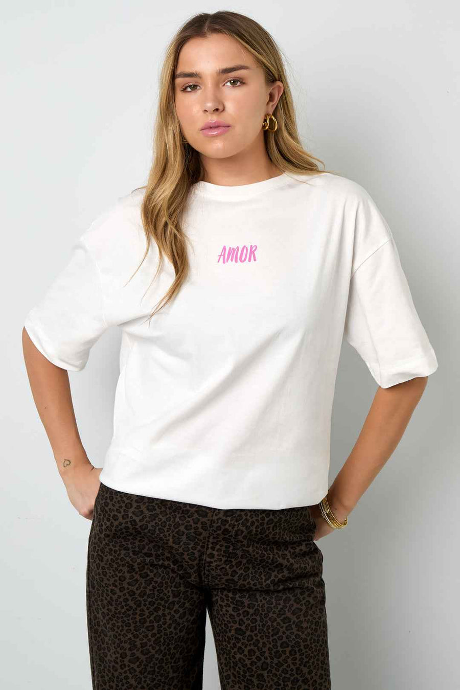 Gebreide T-shirt Oversized